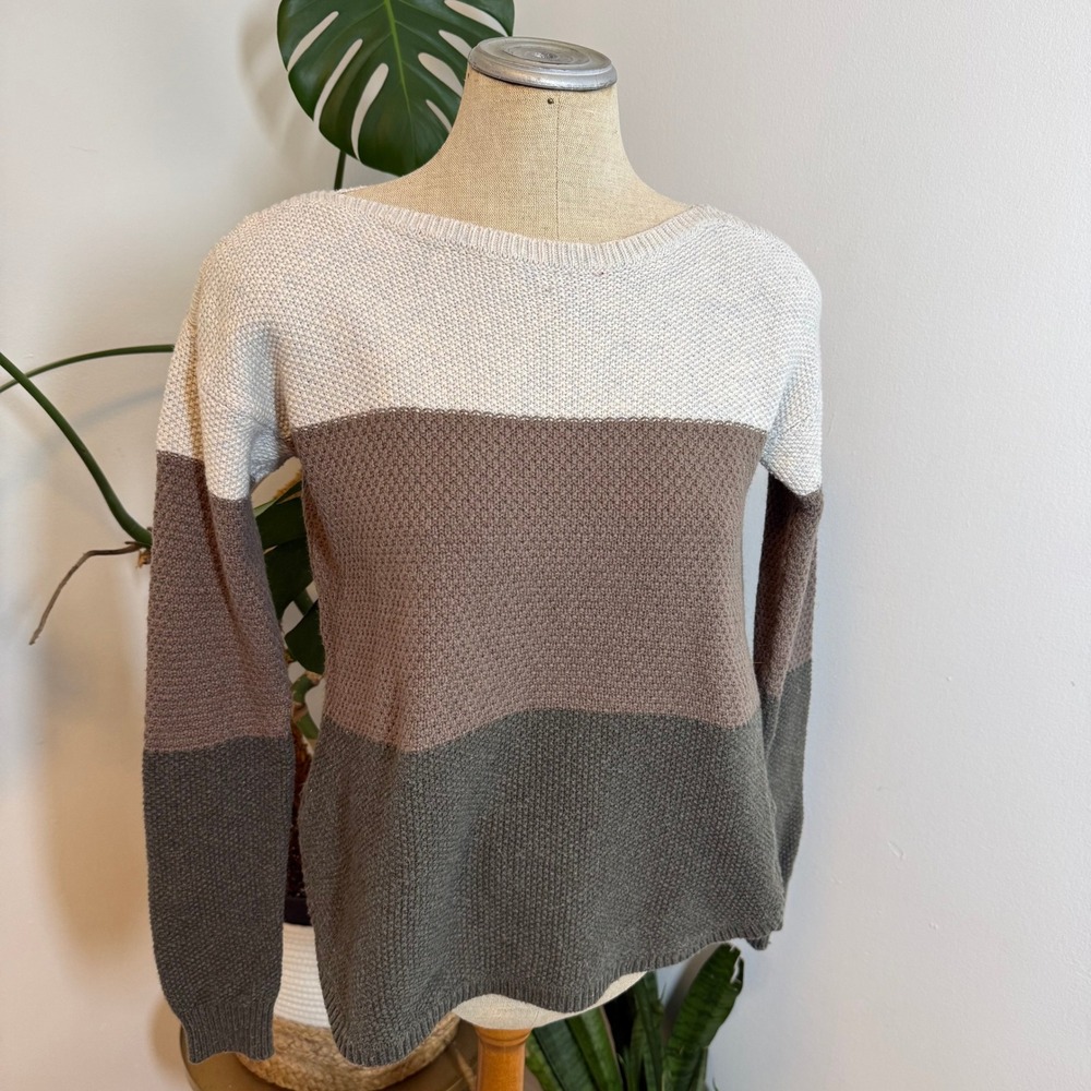 KUHL Colorblock Sweater Womens XS Multicolor Cotton Merino Wool Gorpcore Outdoor